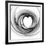 Black And White Sketch Heart-cycreation-Framed Premium Giclee Print