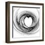 Black And White Sketch Heart-cycreation-Framed Art Print