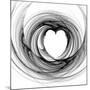 Black And White Sketch Heart-cycreation-Mounted Art Print