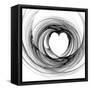 Black And White Sketch Heart-cycreation-Framed Stretched Canvas