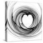 Black And White Sketch Heart-cycreation-Stretched Canvas