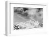 Black and White Snowy Mountains at Wind Day-BSANI-Framed Premium Photographic Print