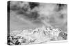 Black and White Snowy Mountains at Wind Day-BSANI-Stretched Canvas