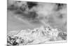 Black and White Snowy Mountains at Wind Day-BSANI-Mounted Photographic Print