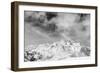 Black and White Snowy Mountains at Wind Day-BSANI-Framed Photographic Print