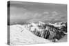 Black and White Snowy Mountains-BSANI-Stretched Canvas