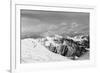 Black and White Snowy Mountains-BSANI-Framed Photographic Print