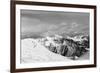 Black and White Snowy Mountains-BSANI-Framed Photographic Print