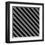 Black And White Stripe Pattern-Maksim Krasnov-Framed Art Print