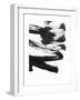 Black and White Strokes 5-Iris Lehnhardt-Framed Art Print