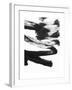 Black and White Strokes 5-Iris Lehnhardt-Framed Art Print