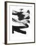 Black and White Strokes 5-Iris Lehnhardt-Framed Art Print