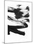 Black and White Strokes 5-Iris Lehnhardt-Mounted Art Print