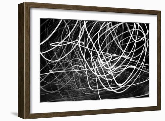 Black and White Swirls-null-Framed Photo