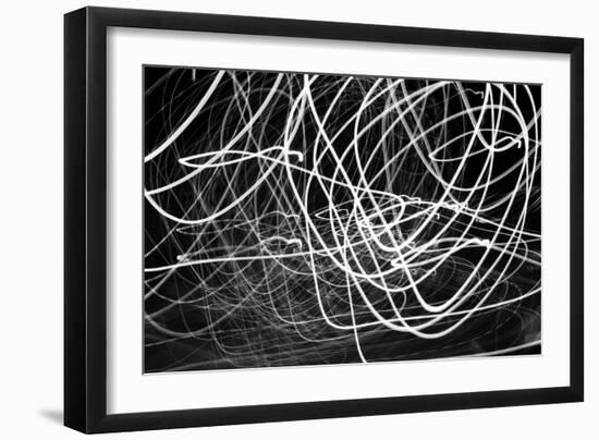 Black and White Swirls-null-Framed Photo