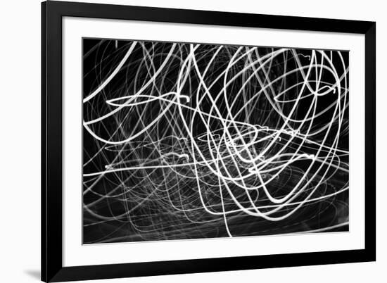 Black and White Swirls-null-Framed Photo