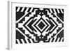 Black and White Textile Pattern-null-Framed Art Print