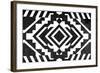 Black and White Textile Pattern-null-Framed Art Print