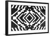 Black and White Textile Pattern-null-Framed Art Print