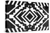 Black and White Textile Pattern-null-Stretched Canvas