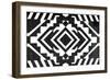 Black and White Textile Pattern-null-Framed Art Print