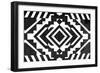 Black and White Textile Pattern-null-Framed Art Print