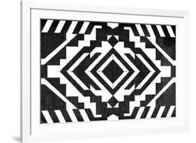 Black and White Textile Pattern-null-Framed Art Print