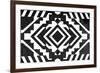 Black and White Textile Pattern-null-Framed Art Print