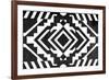 Black and White Textile Pattern-null-Framed Art Print