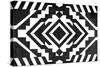 Black and White Textile Pattern-null-Stretched Canvas