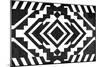 Black and White Textile Pattern-null-Mounted Premium Giclee Print