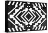 Black and White Textile Pattern-null-Framed Stretched Canvas