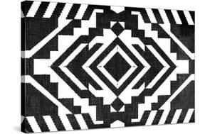 Black and White Textile Pattern-null-Stretched Canvas