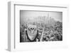 Black and White Toned Binoculars over Manhattan, Nyc.-MBPROJEKT_Maciej_Bledowski-Framed Photographic Print