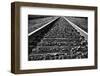 Black And White Train Tracks-Mirage3-Framed Photographic Print
