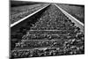 Black And White Train Tracks-Mirage3-Mounted Photographic Print