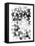 Black And White Triangles-OnRei-Framed Stretched Canvas