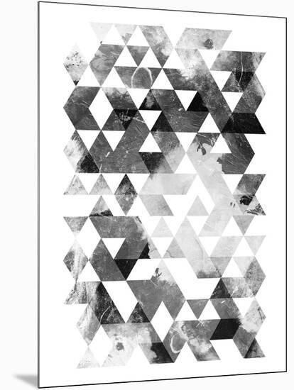 Black And White Triangles-OnRei-Mounted Art Print