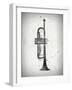 Black and White Trumpet-Dan Sproul-Framed Art Print
