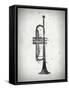 Black and White Trumpet-Dan Sproul-Framed Stretched Canvas
