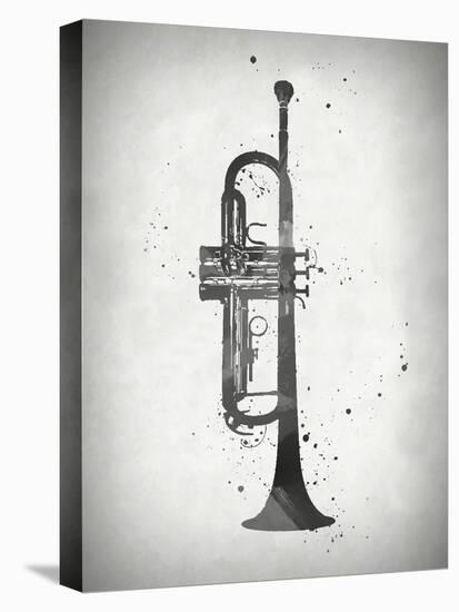 Black and White Trumpet-Dan Sproul-Stretched Canvas