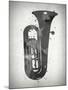 Black and White Tuba-Dan Sproul-Mounted Art Print