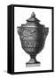Black and White Urn II-null-Framed Stretched Canvas