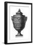 Black and White Urn II-null-Framed Art Print