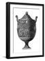 Black and White Urn III-null-Framed Art Print