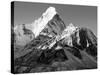 Black and White View of Ama Dablam - Way to Everest Base Camp - Nepal-Daniel Prudek-Stretched Canvas
