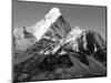 Black and White View of Ama Dablam - Way to Everest Base Camp - Nepal-Daniel Prudek-Mounted Photographic Print