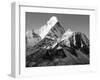 Black and White View of Ama Dablam - Way to Everest Base Camp - Nepal-Daniel Prudek-Framed Photographic Print