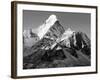 Black and White View of Ama Dablam - Way to Everest Base Camp - Nepal-Daniel Prudek-Framed Photographic Print