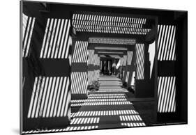 Black and White Walkway Scottsdale Arizona-null-Mounted Poster